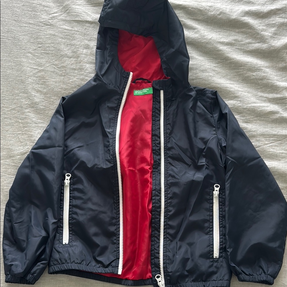 United Colors Of Benetton Black and Red Raincoat